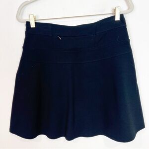 ATHLETA BLACK A-LINE PONTE KNIT SIDE ZIP SKIRT WOMENS SZ 6